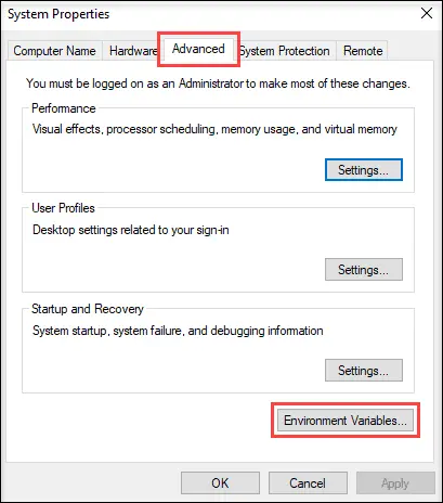 Environment Variables